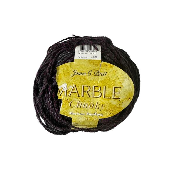 James C. Brett Yarn Marble Chunky 100% Acrylic 200 gr MC57 Red Purple - Picture 1 of 10